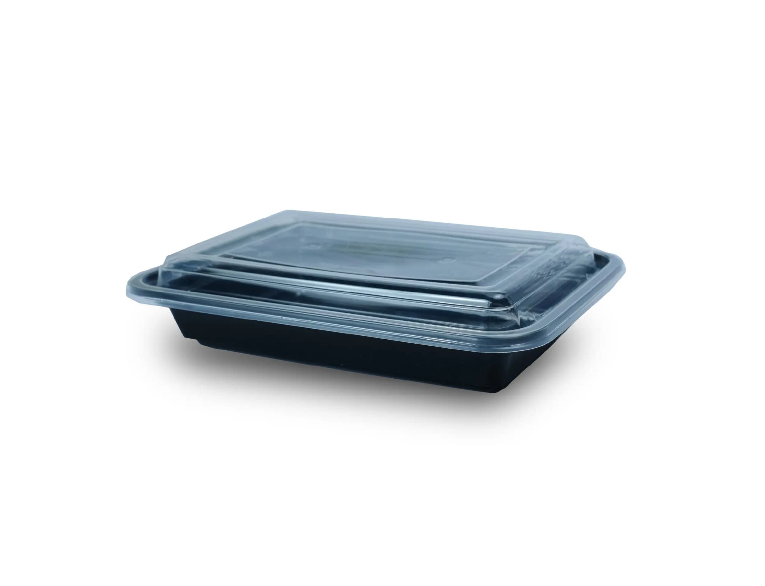 RE24 750ml Rectangle Plastic Container With Dome Lid - Pack of 600 Pieces