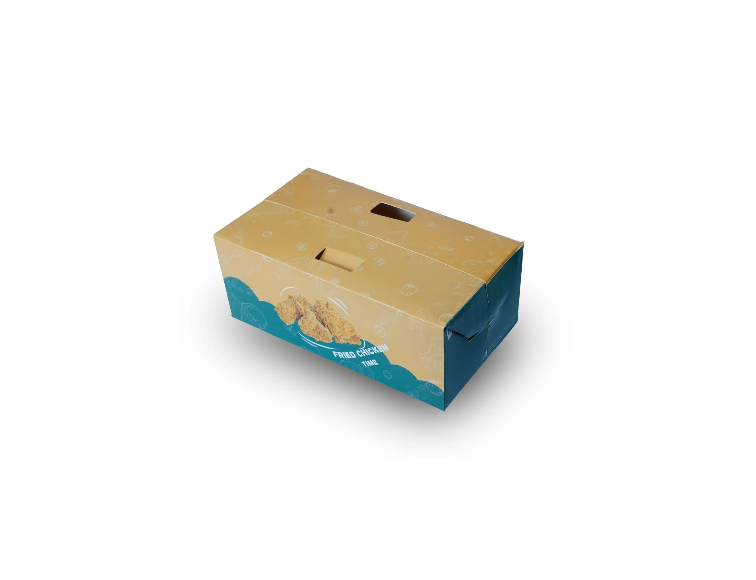 2 pieces fried chicken Box - (pack of 500 pcs)