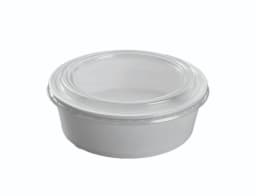 1000ml White Paper Bowl With Lid - Pack of 300 Pieces