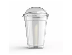 350ml Plastic PET Glass With Lid