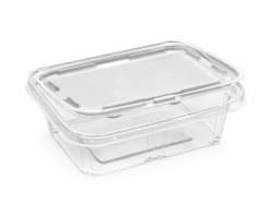500ml PET Hinged Square Container