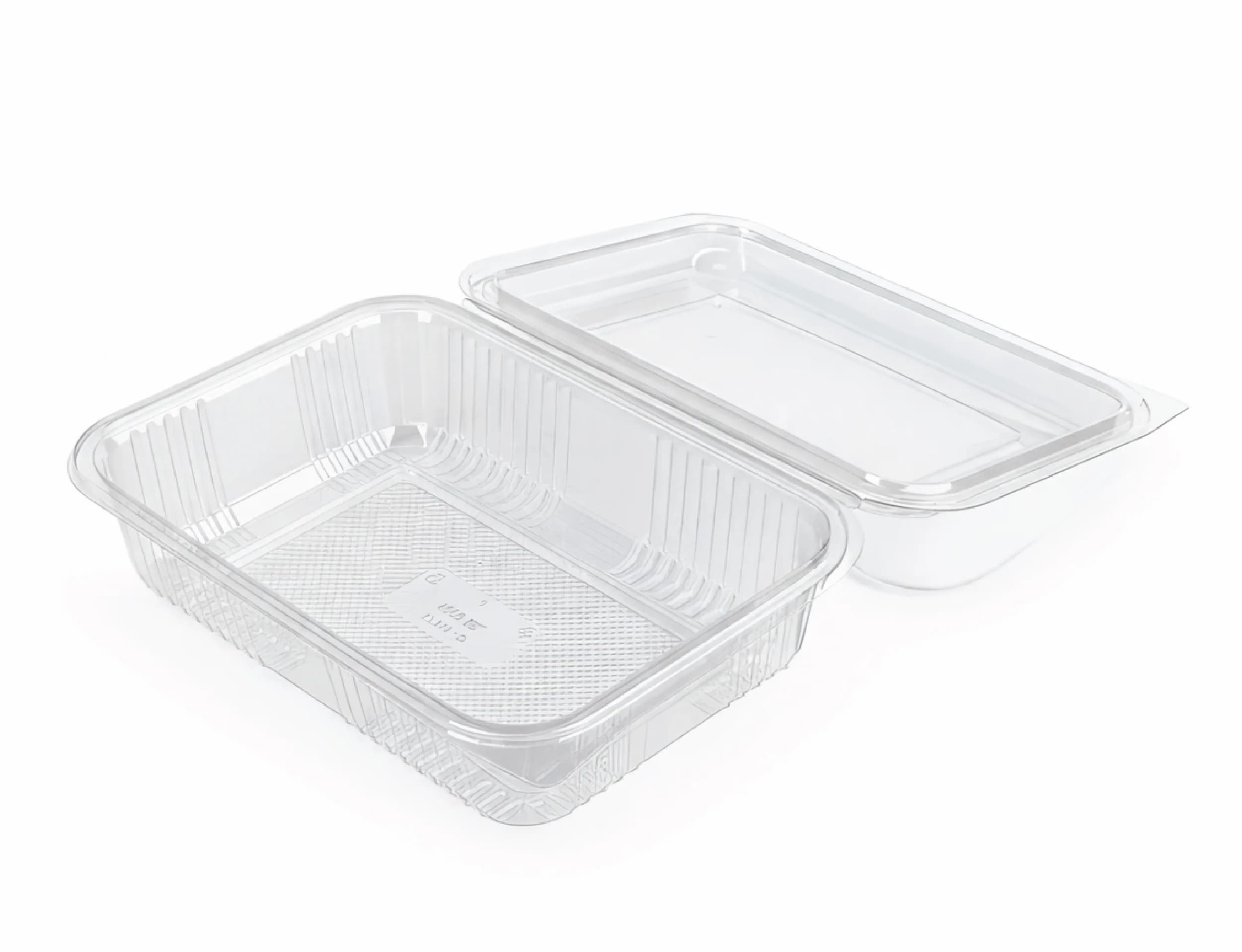 600ml PET Hinged Rectangular Container