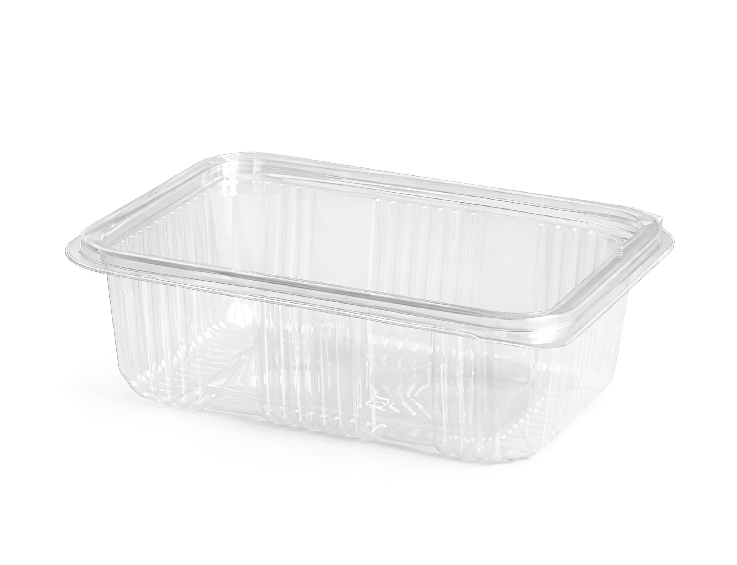 1250ml PET Hinged Rectangular Container