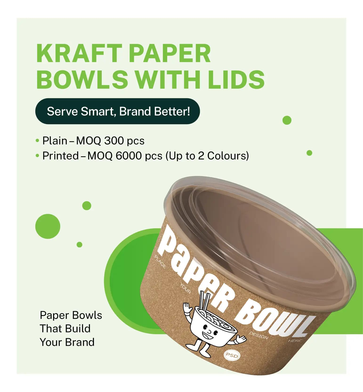 Kraft Paper Bowls with Lid Mobile Banner