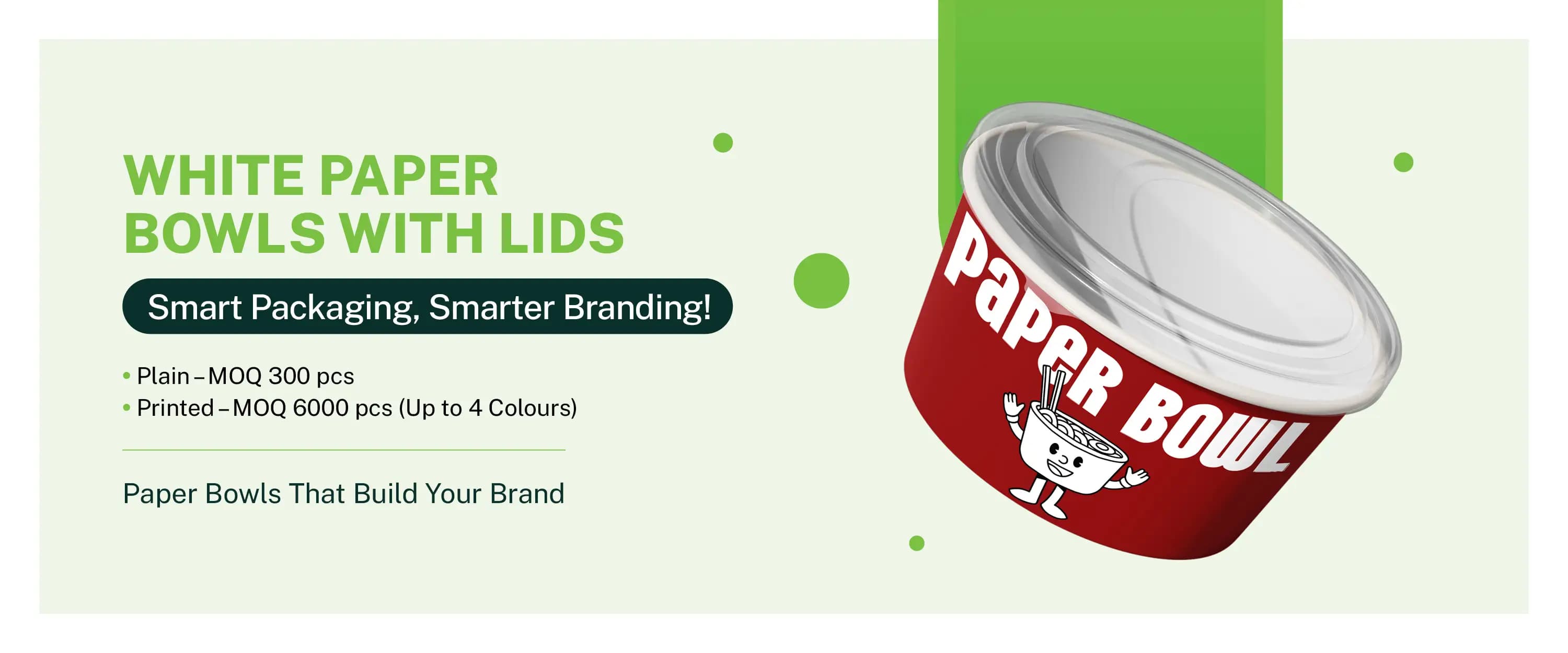 White Paper Bowl With lid Desktop Banner