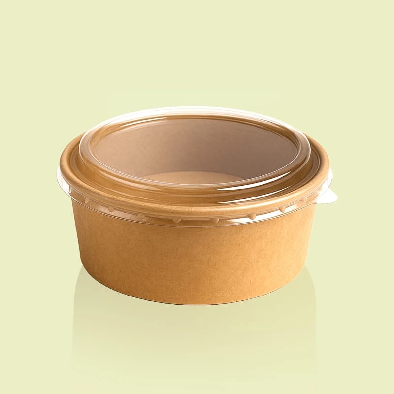 Kraft Paper Bowls with Lid