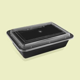 Disposable plastic food container