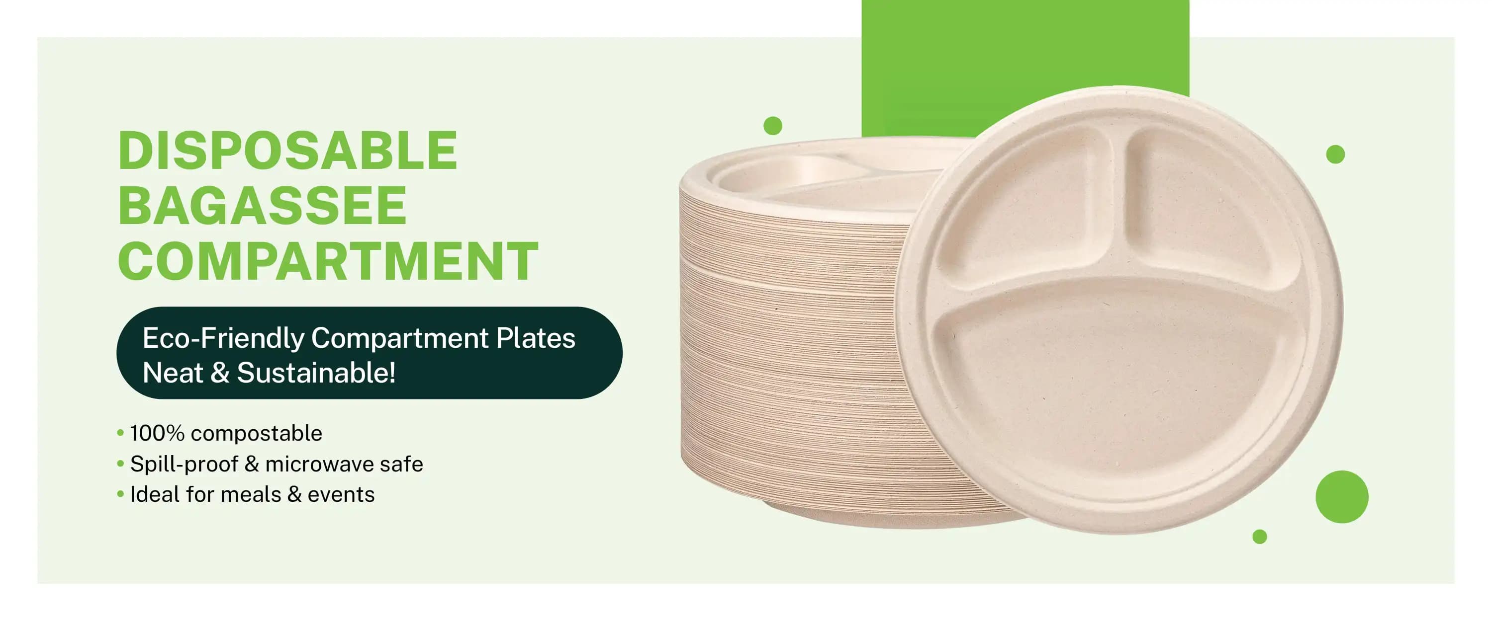 Sugarcane Compartment Plates Desktop Banner