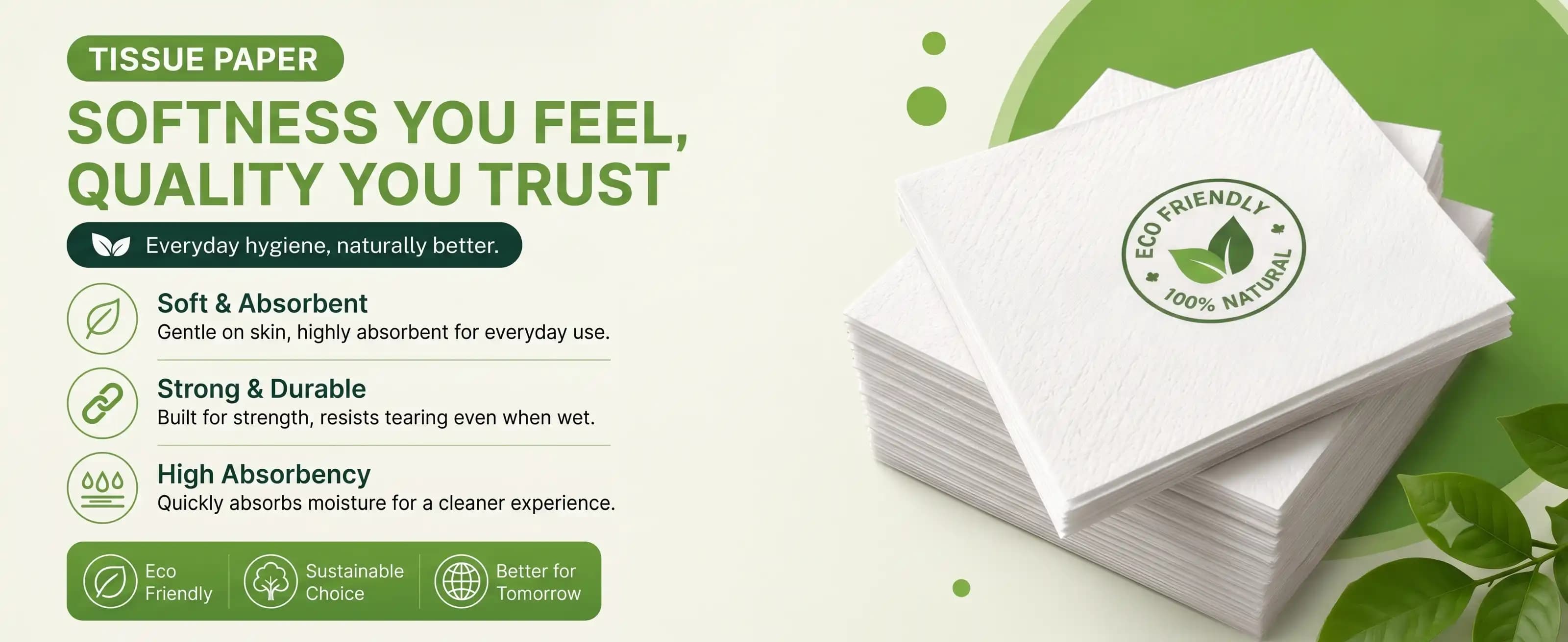 Tissues and Napkins Desktop Banner