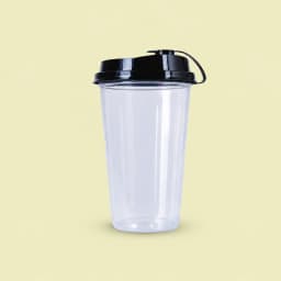 Plastic Sipper Glass WIth Lid