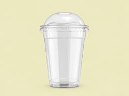 PET Plastic Glass With Lid