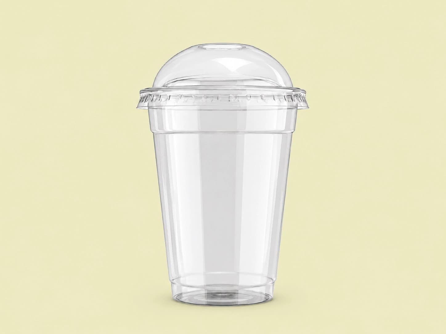 PET Plastic Glass With Lid