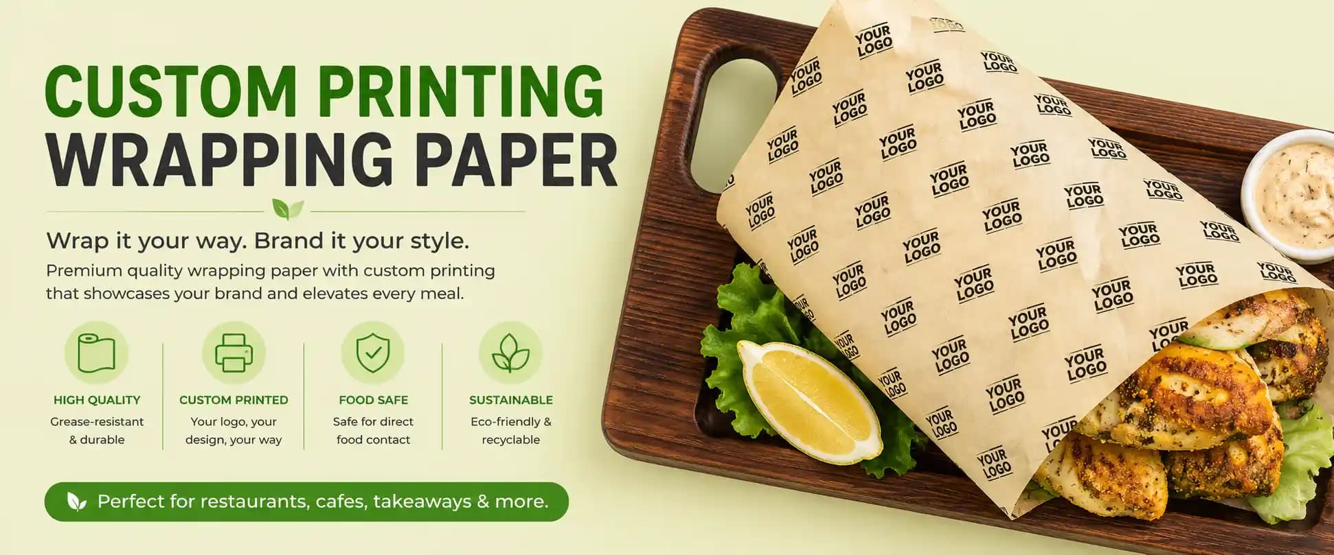 Food Wrapping paper Desktop Banner