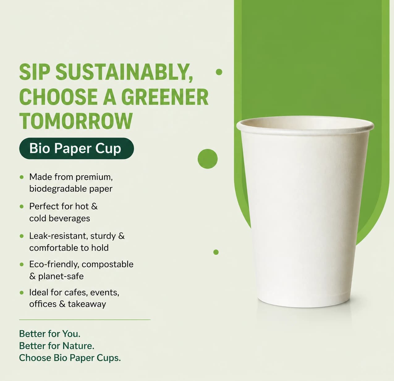Single wall disposable paper cup Mobile Banner