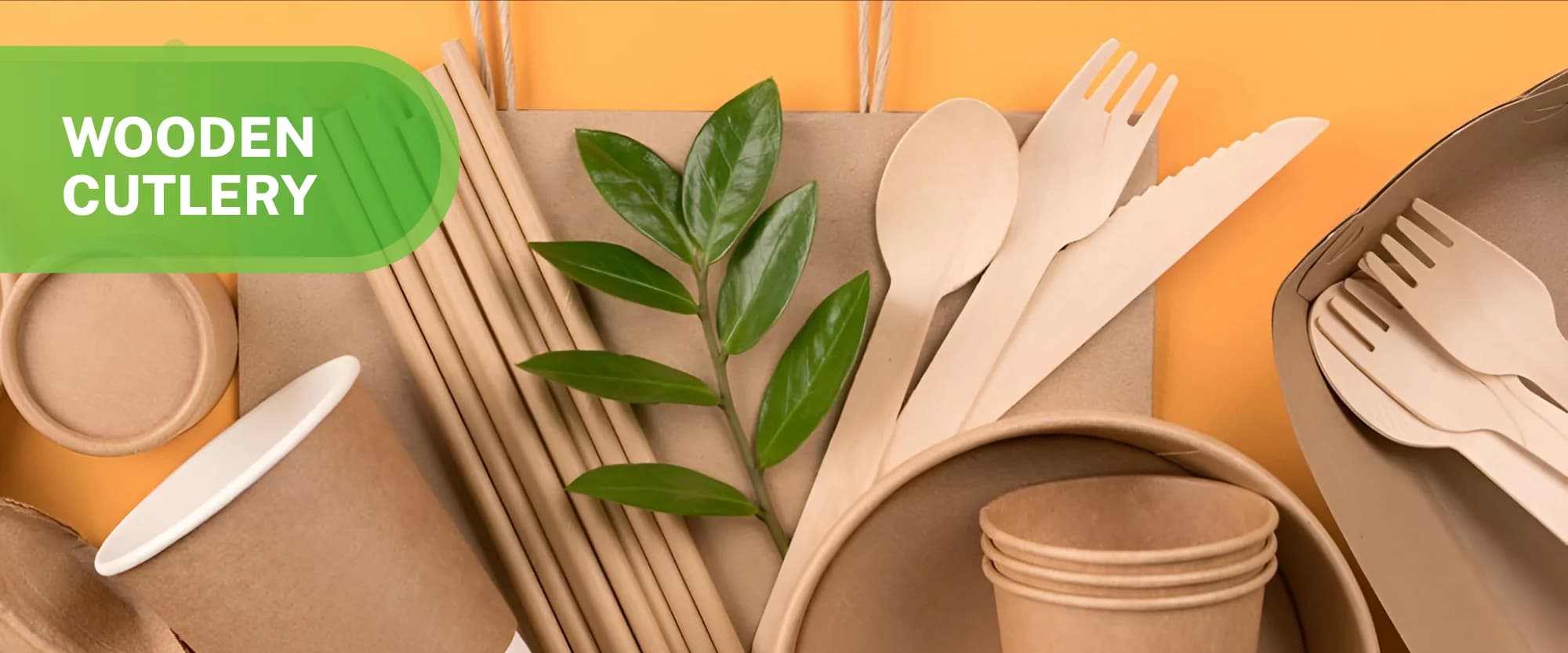 Wooden Cutlery Desktop Banner
