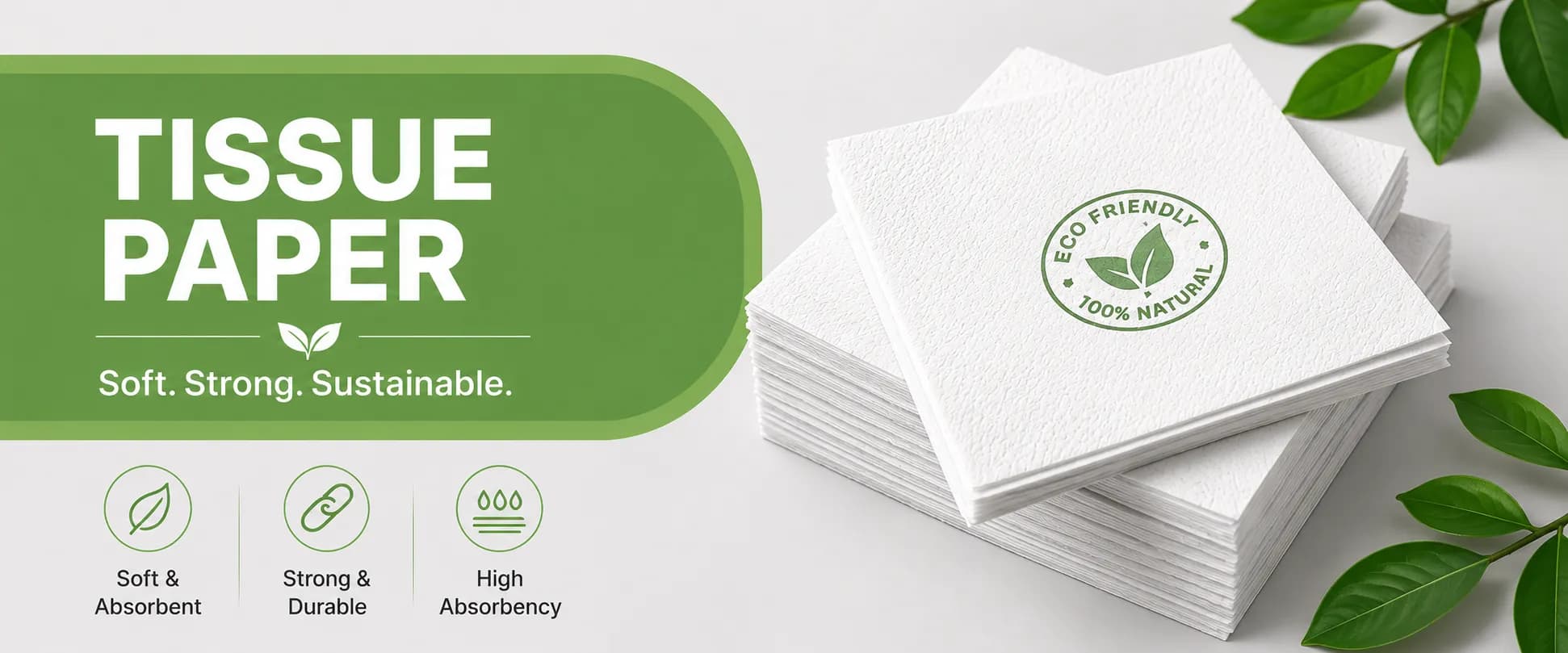 Tissue Paper & Caps Desktop Banner