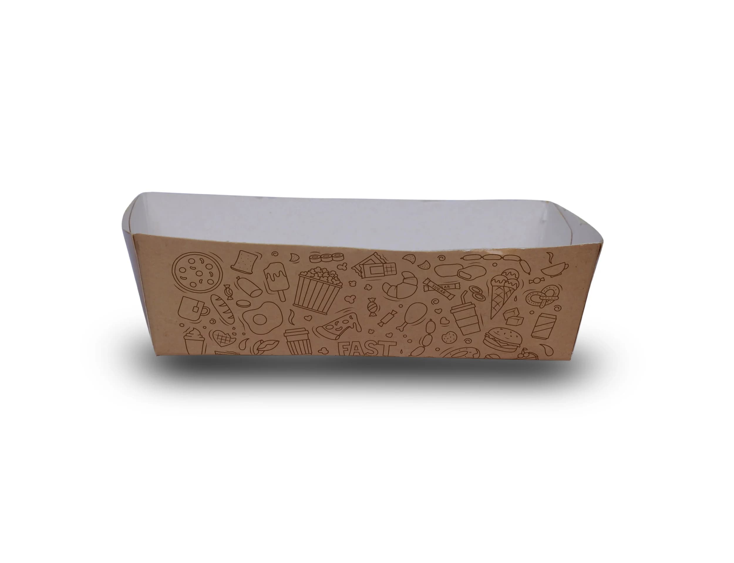 1000ml Paper Boat Tray - Kraft
