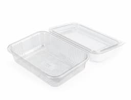 1000ml PET Hinged Rectangular Container