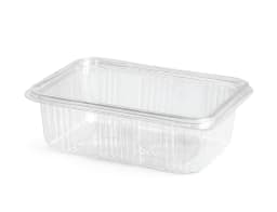 1250ml PET Hinged Rectangular Container