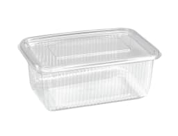 2000ml PET Hinged Rectangular Container