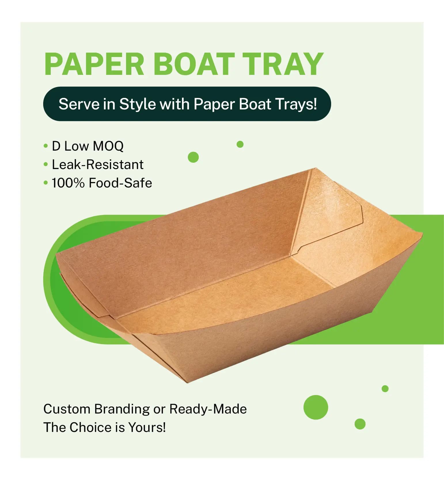 Paper Boat Tray Mobile Banner