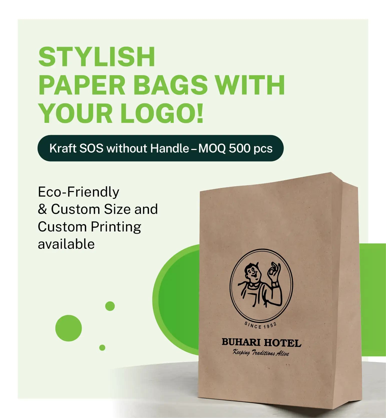 Paper bag without handle Mobile Banner