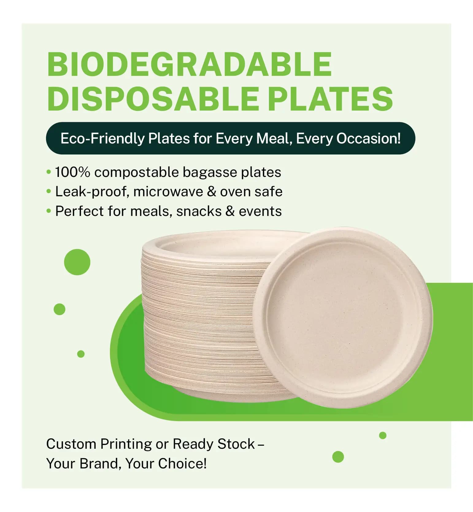 Biodegradable Disposable Plates Mobile Banner