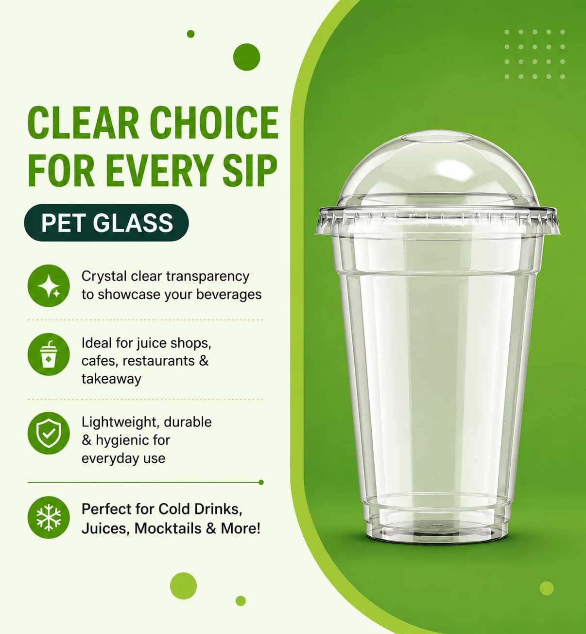 PET Plastic Glass With Lid Mobile Banner
