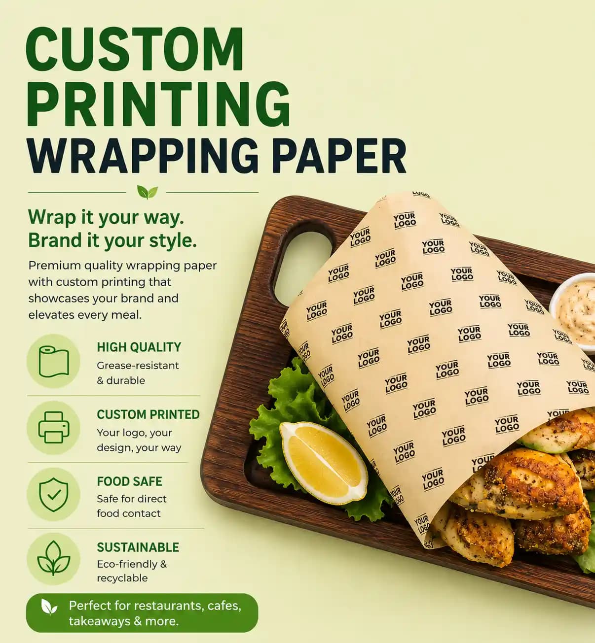 Food Wrapping paper Mobile Banner