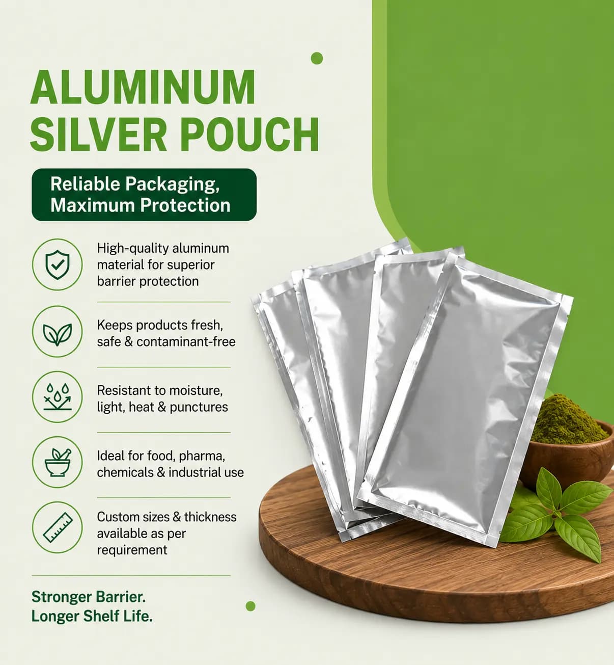 Silver pouch Mobile Banner