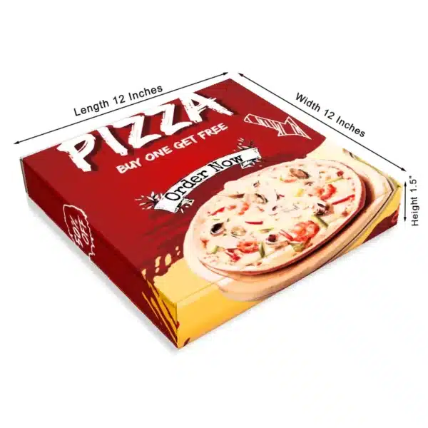 Customized multi colour 12inch pizza box with Pizza Box Size