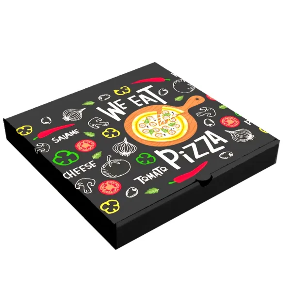Customized multi colour 14inch pizza box with pizza image
