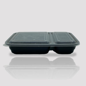 2cp Disposable plastic tray black