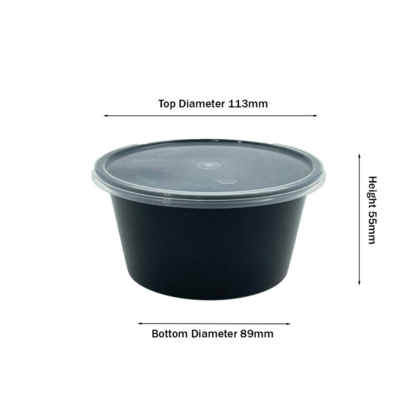 300ml-round-plastic-container-black-size
