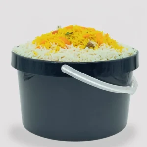 3200ml round biriyani bucket black