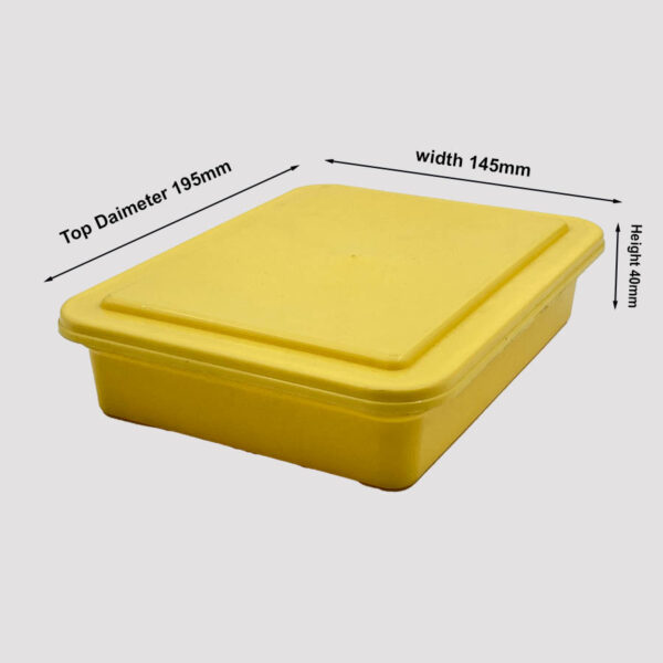 500gm plastic sweet box yellow size