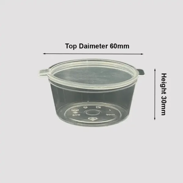 50ml plastic container transparent size