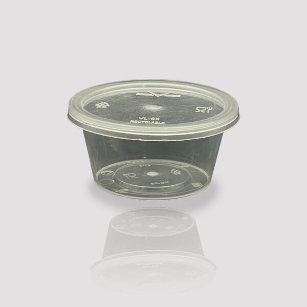 50ml plastic container with lid transparent