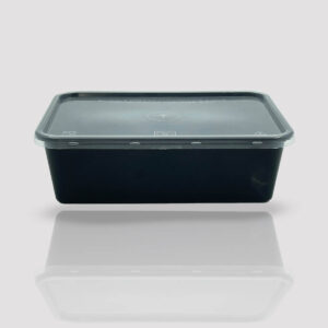 750ml rectangle plastic container black