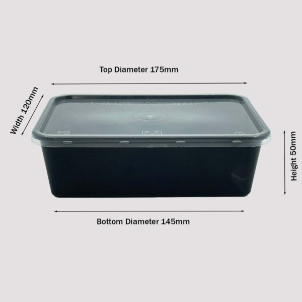 Plastic container 750ml rectangle size image
