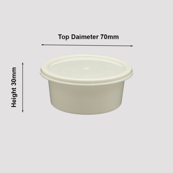 80ml plastic food container white size