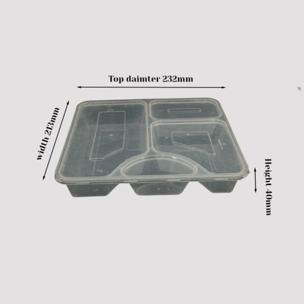 disposable compartment 4cp meal tray size