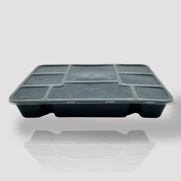 Disposable 8cp meal tray black image