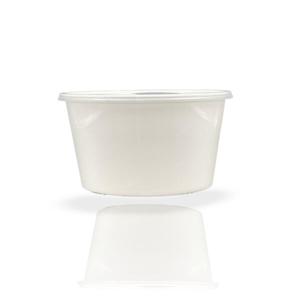 plastic container 400ml round white