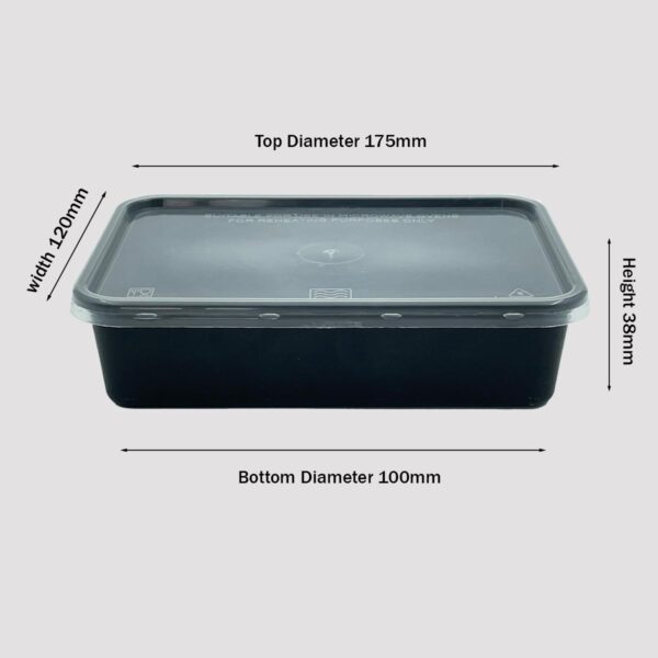 plastic container 500ml rectangle size image