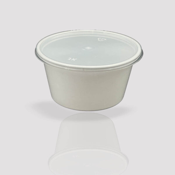 plastic container 500ml round white