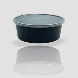 plastic container 750ml round black