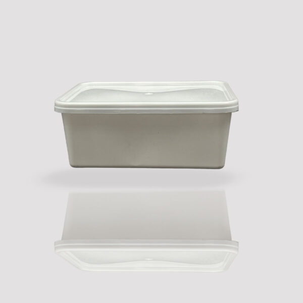 plastic container 1000ml rectangle white