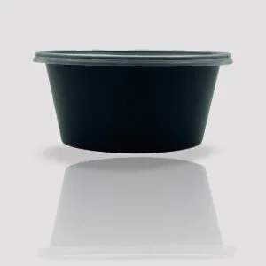 plastic container 1000ml round black