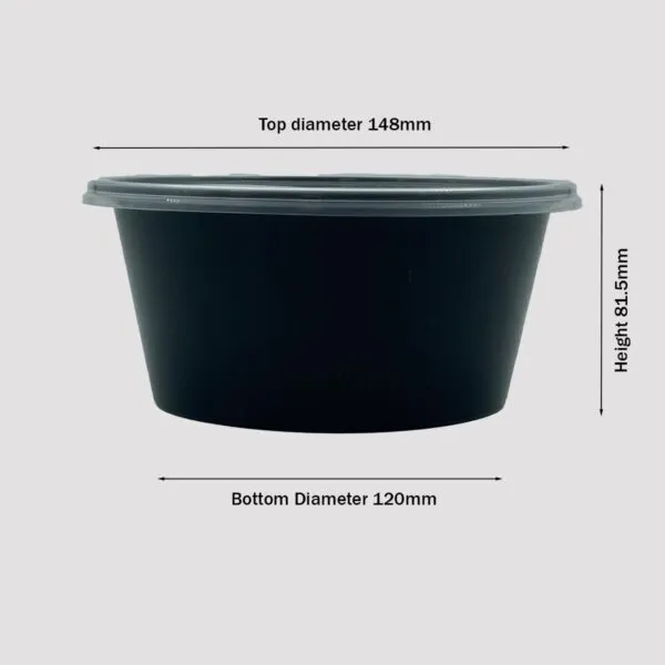 plastic container 1000ml round size